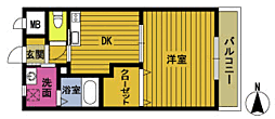 サニーサイド27 1DKの間取図画像