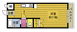 エトワール・ドゥ ワンルームの間取図画像