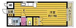 エトワール・ドゥ ワンルームの間取図画像