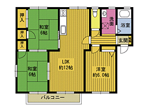 コンフォートパル E201 ｜ 大分県大分市大字羽屋（賃貸アパート3LDK・2階・60.89㎡） その2