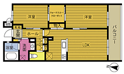 BI・SHITSU南大分 2LDKの間取図画像