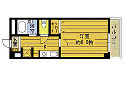 トヨナリ98ビル 1Kの間取図画像