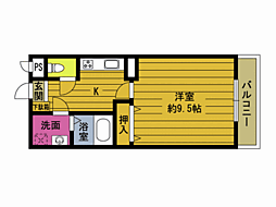 クレステージ2 1Kの間取図画像