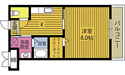 graceMIYAKE 1Kの間取図画像