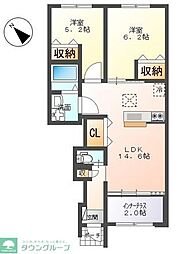 EXCEL・I弐番館 2LDKの間取図画像