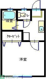 ロックフィールド水引 1Kの間取図画像