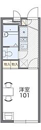 レオパレスモア2 1Kの間取図画像