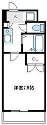ABITAREEBINA 1Kの間取図画像