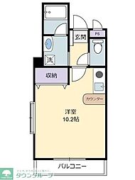 エクセレント2 ワンルームの間取図画像