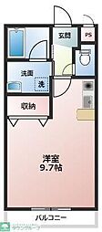 ラフルール ワンルームの間取図画像