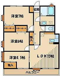 ピアコートアベニュー 3LDKの間取図画像