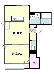 LaGlycineヤマカ 1LDKの間取図画像