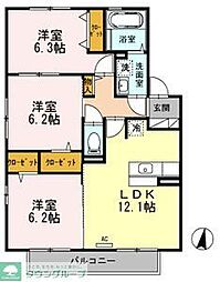 ThePersimmonC 3LDKの間取図画像