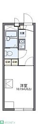 レオパレスみのりハイム 1Kの間取図画像