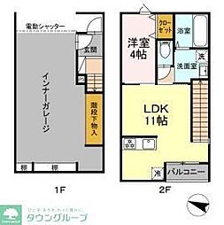 GARAGEクエスト0 1LDKの間取図画像