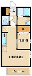 ハウスE 1LDKの間取図画像