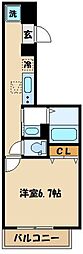 SquareOne 1Kの間取図画像