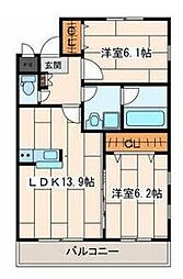 パークプラザ 2LDKの間取図画像
