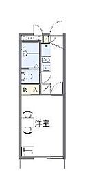 レオパレスグリーンヒルズアヤ2 1LDKの間取図画像