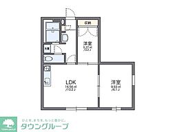 レオパレスサーナ 1SLDKの間取図画像