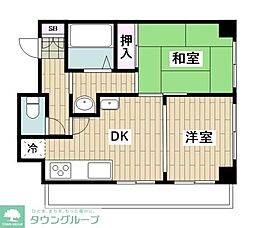 エトワールヤマト 2DKの間取図画像