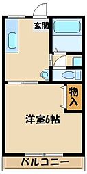 ロイヤルハウス平田 1Kの間取図画像