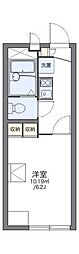 レオパレスラッキーハイムF 1Kの間取図画像