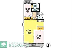 ハビテーションワダ3 2SLDKの間取図画像