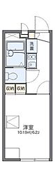 レオパレス八坂 1Kの間取図画像