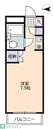 厚木ユースハイム ワンルームの間取図画像