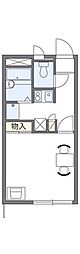 レオパレスアルカディア 1Kの間取図画像