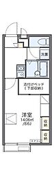 レオパレスウエストプレイス 1Kの間取図画像