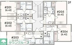 アザーレ・コラージュ東海大学前 1Kの間取図画像
