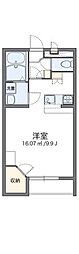 レオパレスオレンジ 1Kの間取図画像