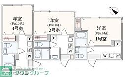 (仮称)アザーレ・アサンテ伊勢原A 1Kの間取図画像