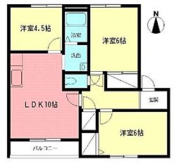 ビューラー上星参番館 3LDKの間取図画像