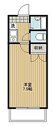エヌヴィレッジ 1Kの間取図画像