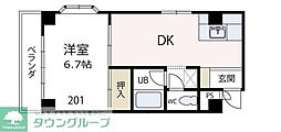 ウィングハウス 1DKの間取図画像