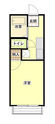 グリーンハイム 1Kの間取図画像