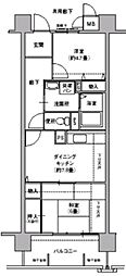 コーシャハイツ川口 2DKの間取図画像