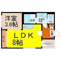 愛知県名古屋市中村区草薙町１丁目（賃貸アパート1LDK・3階・30.96㎡） その2