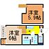 間取り：間取図　洋室6帖　ロフト5.9帖　脱衣洗面所