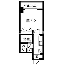 チェルトヴィータ 1Kの間取図画像