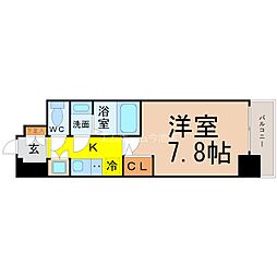 S-RESIDENCE志賀本通 1Kの間取図画像