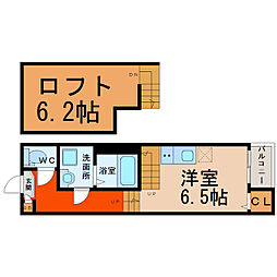 Flourishclub 1Kの間取図画像