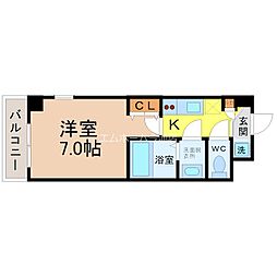 H2 1Kの間取図画像