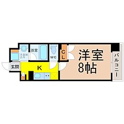 シテイライフ池下駅前 1Kの間取図画像