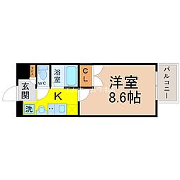 PartirIMAIKEANNEX 1Kの間取図画像