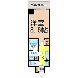 ELSTANZA徳川 1Kの間取図画像