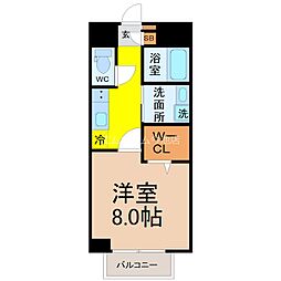 TuCasaKeiwa 1Kの間取図画像